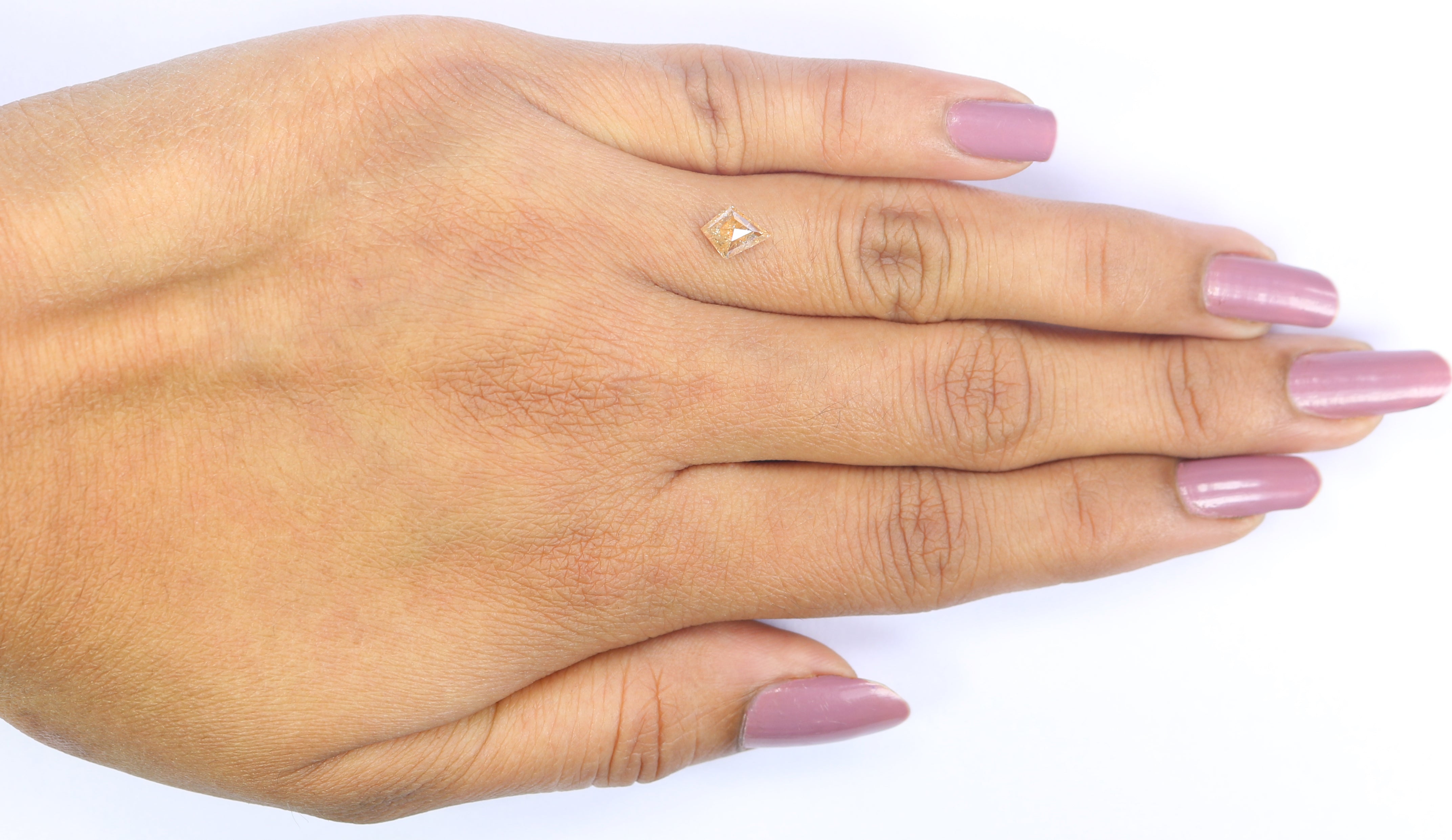 0.58 CT Natural Loose Kite Shape Diamond Brown Color Kite Shape Diamond 7.45 MM Natural Diamond Light Brown Kite Rose Cut Diamond QK2590