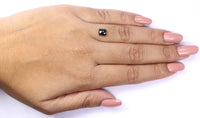 Natural Loose Emerald Shape Black Brown Color Diamond 0.78 CT 6.00 MM Emerald Shape Rose Cut Diamond L7974