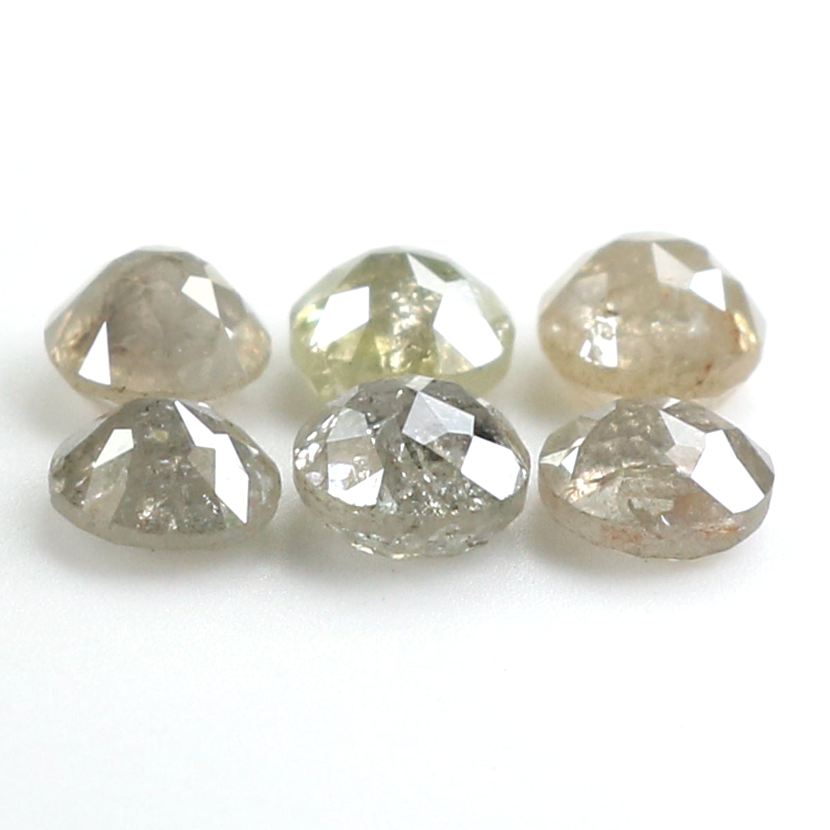 Natural Loose Round Rose Cut Grey Color Diamond 1.46 CT 3.50 MM Round Rose Cut Diamond L1775