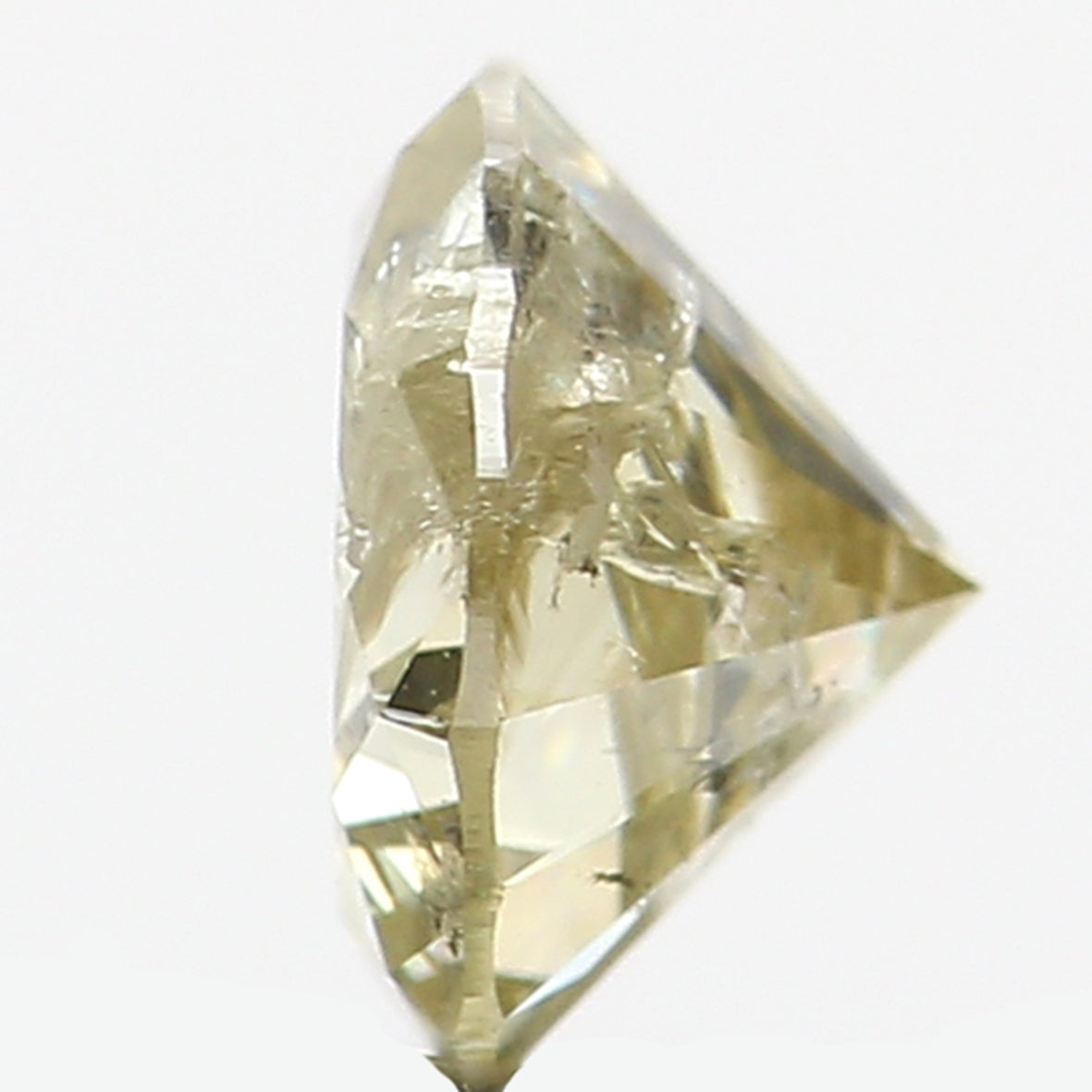 0.57 Ct Natural Loose Diamond, Green Diamond, Yellow Diamond, Round Diamond, Round Brilliant Cut, Sparkling Diamond, Rustic Diamond L4994