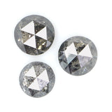 Natural Loose Rose Cut Salt And Pepper Diamond Black Grey Color 0.73 CT 3.50 MM Round Rose Cut Shape Diamond KR2033