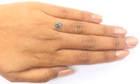 Natural Loose Emerald Salt And Pepper Diamond Black Grey Color 0.96 CT 6.25 MM Emerald Shape Rose Cut Diamond KDL1205