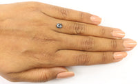 Natural Loose Hexagon Salt And Pepper Diamond Black Grey Color 0.72 CT 6.20 MM Hexagon Shape Rose Cut Diamond KDL1236