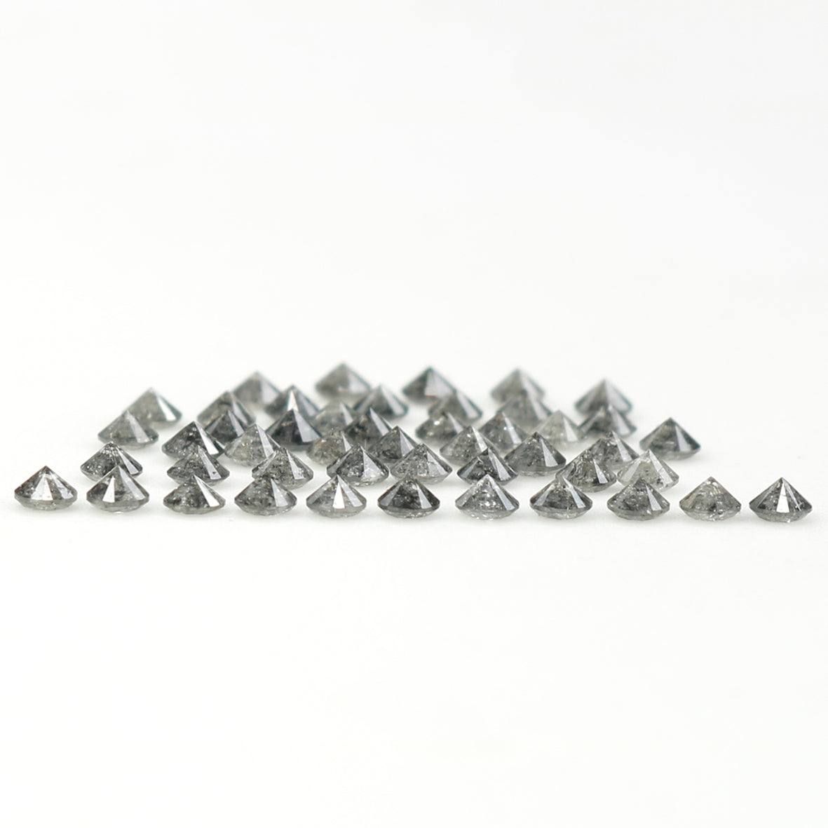 1.31 CT Natural Loose Round Shape Diamond Salt And Pepper Round Cut Diamond 1.60 MM Natural Loose Diamond Round Brilliant Cut Diamond LQ088
