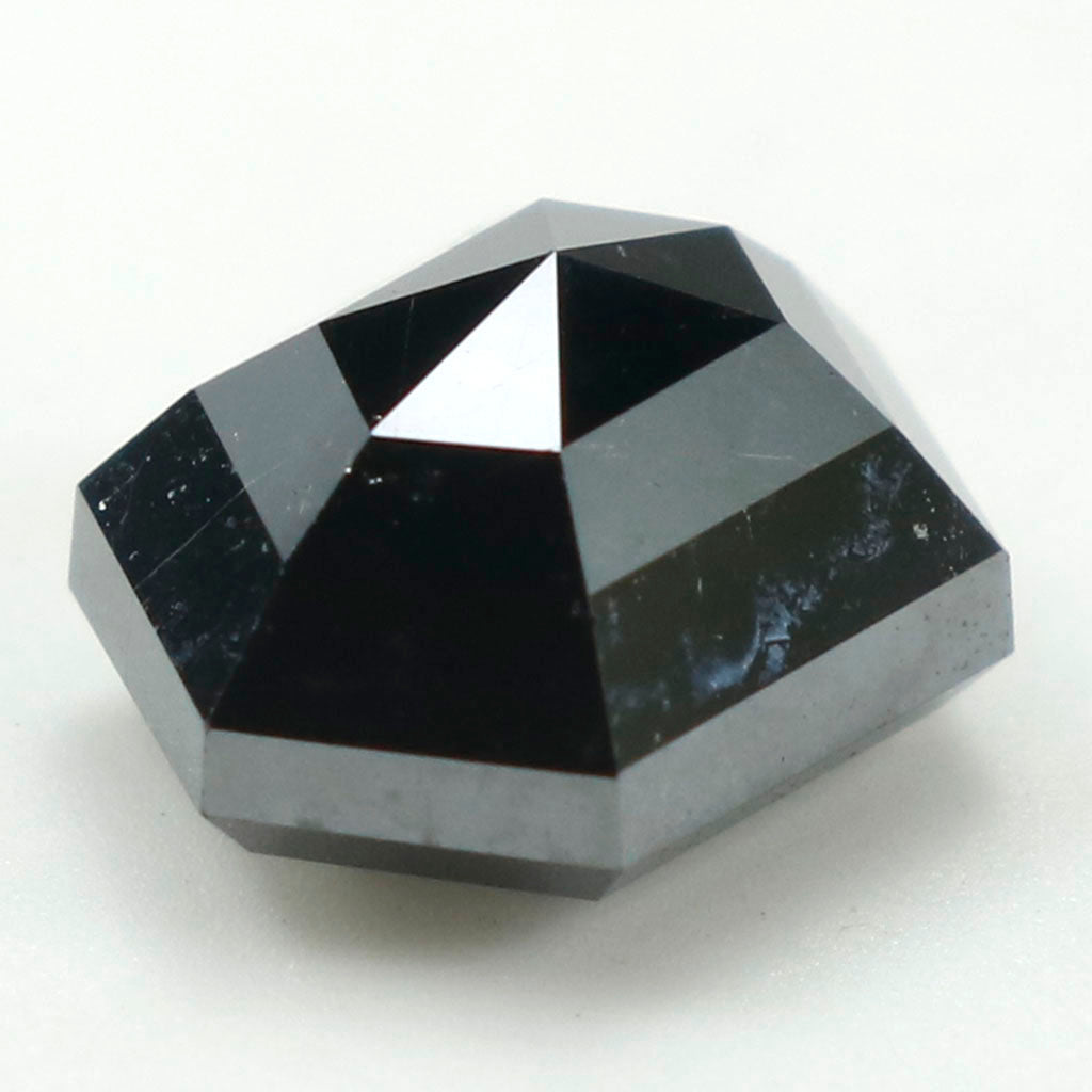 2.28 CT Natural Loose Hexagon Shape Diamond Black Hexagon Rose Cut Diamond 8.50 MM Natural Loose Black Color Hexagon Rose Cut Diamond QL9576