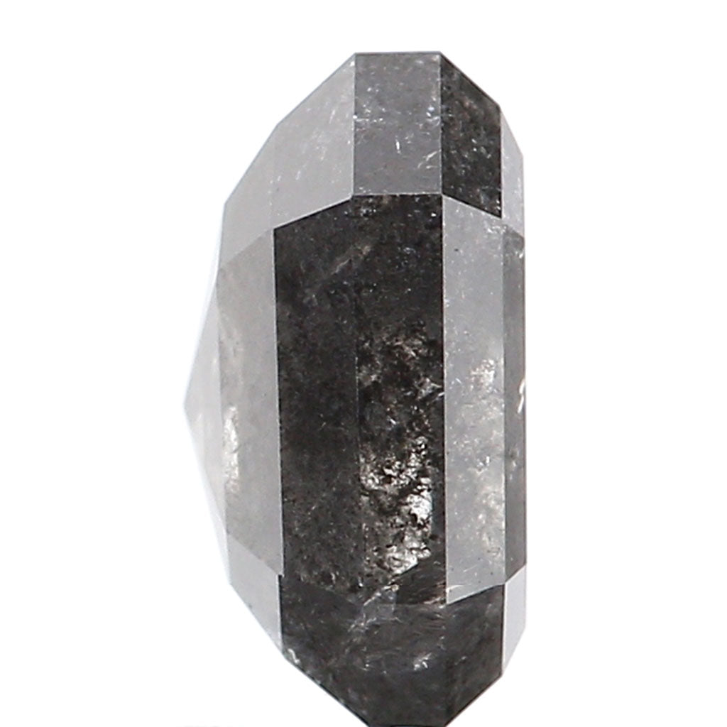 1.70 CT Natural Loose Emerald Cut Diamond Salt And Pepper Emerald Diamond 7.20 MM Natural Loose Black Grey Color Emerald Cut Diamond QL187