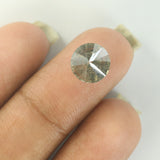 2.43 Ct Natural Loose Diamond Round Yellow Green Salt And Pepper Color I3 Clarity 8.20 MM KDL8553