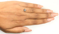 0.92 CT Natural Loose Diamond, Pentagon Cut Diamond, Salt And Pepper Diamond, Black Gray Diamond, Pentagon Shape, Rose Cut Diamond KDL438