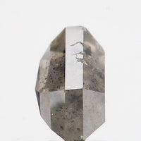 1.29 Ct Natural Loose Diamond Shield Gray Salt And Pepper Color I3 Clarity 6.00 MM KDK2172