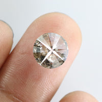 2.30 CT Natural Loose Diamond Round Brown Salt And Pepper Color 8.05 MM KDL9054