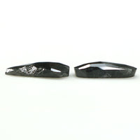 Natural Loose Slice Salt And Pepper Diamond Black Grey Color 1.15 CT 7.65 MM Slice Shape Rose Cut Diamond L1437