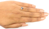 Natural Loose Pentagon Salt And Pepper Diamond Black Grey Color 0.98 CT 7.00 MM Pentagon Rose Cut Diamond KDL1222