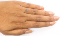 Natural Loose Emerald Salt And Pepper Diamond Black Grey Color 0.89 CT 5.50 MM Emerald Shape Rose Cut Diamond L1220