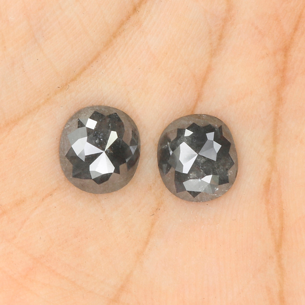3.70 Ct Natural Loose Diamond, Oval Diamond, Black Diamond, Grey Diamond, Salt And Pepper Diamond, Antique Diamond, Real Diamond KDL5162