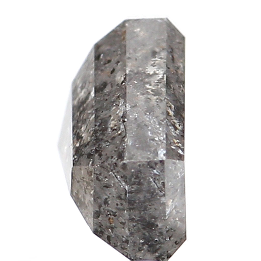 1.09 Ct Natural Loose Shield Shape Diamond Salt And Pepper Shield Cut Diamond 5.45 MM Black Gray Color Shield Shape Rose Cut Diamond QL253
