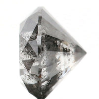 1.69 Ct Natural Loose Diamond, Round Brilliant Cut, Salt Pepper Diamond, Black Diamond, Gray Diamond, Rustic Diamond, Round Diamond KDL9282
