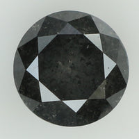 1.25 Ct Natural Loose Diamond Round Black Grey Salt And Pepper Color I3 Clarity 6.40 MM KDL8301