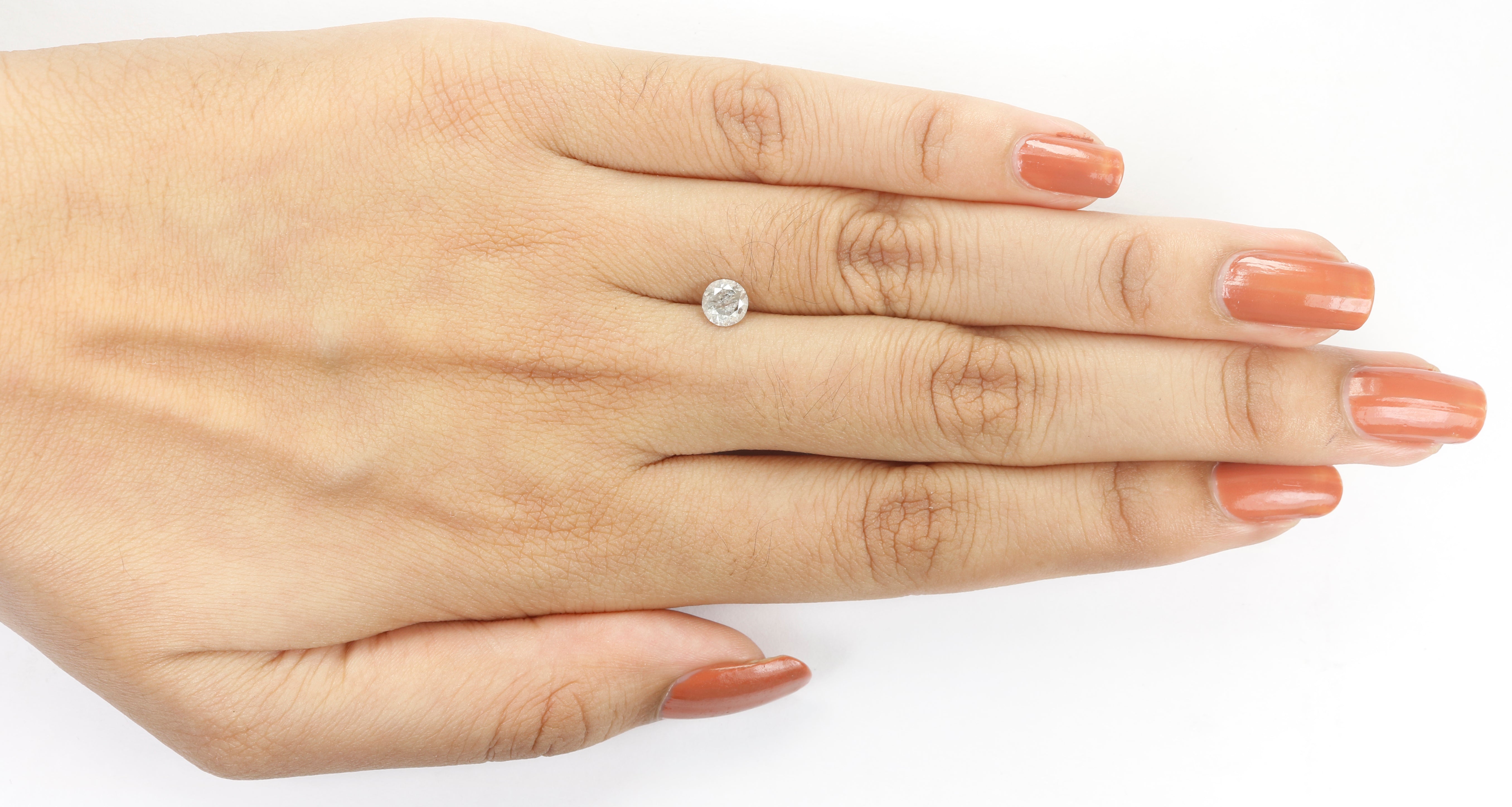 0.63 CT Natural Loose Round Shape Diamond Salt And Pepper Round Cut Diamond 5.30 MM Natural Loose Diamond Round Brilliant Cut Diamond LQ532