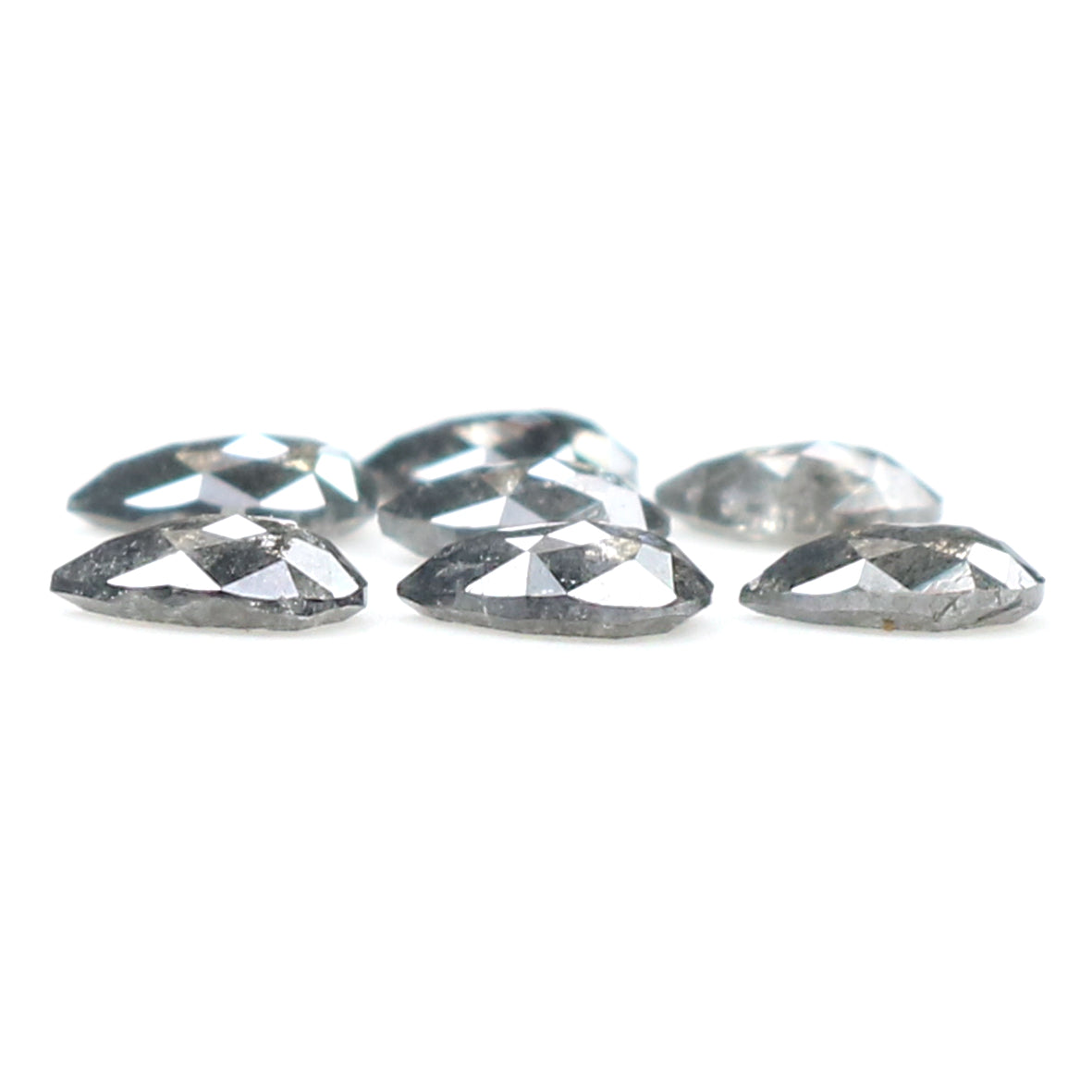 1.18 CT Natural Loose Pear Shape Diamond Salt And Pepper Pear Cut Diamond 4.30 MM Natural Black Grey Diamond Pear Rose Cut Diamond LQ1839