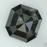 2.68 Ct Natural Loose Diamond Radiant Black Grey Color I3 Clarity 8.00 MM kdL8258