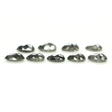 Natural Loose Pear Salt And Pepper Diamond Black Grey Color 1.13 CT 3.60 MM Pear Shape Rose Cut Diamond KDL1284