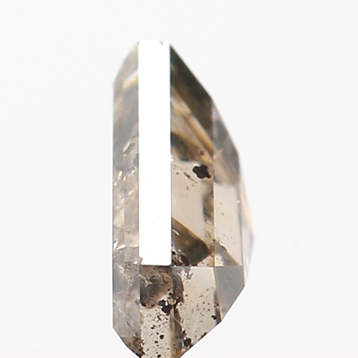 0.73 Ct Natural Loose Shield Shape Diamond Salt And Pepper Shield Shape Diamond 5.80 MM Natural Gray Color Shield Rose Cut Diamond QL9513