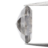 0.90 CT Hexagon Cut Diamond, Salt and Pepper Diamond, Natural Loose Diamond, Black Diamond, Grey Diamond, Rustic  Rose Cut Diamond KDL9970