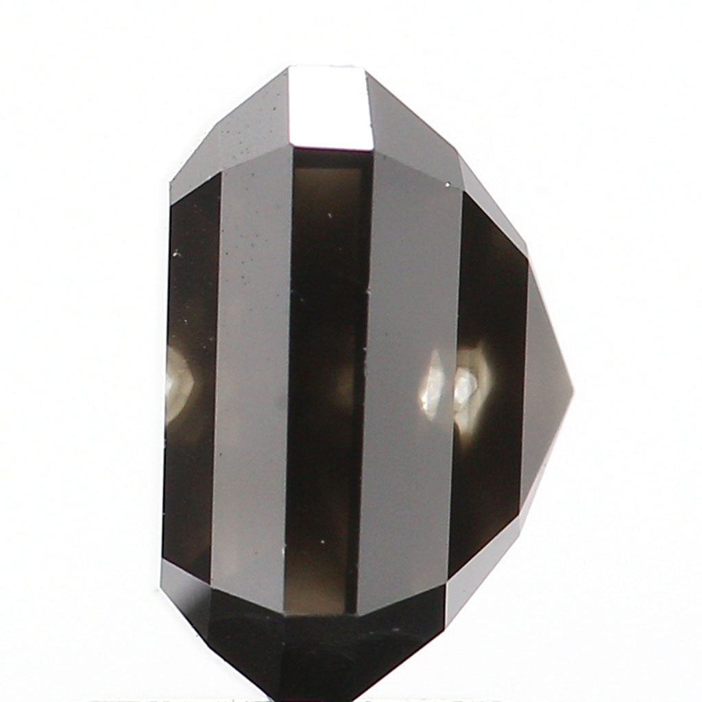 3.05 Ct Natural Loose Diamond, Emerald Cut Diamond, Black Color Diamond, Rose Cut Diamond, Rustic Diamond, Real Diamond KDL9503