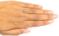 Natural Loose Round Rose Cut Salt And Pepper Diamond Black Grey Color 0.87 CT 5.80 MM Rose Cut Shape Diamond L1197