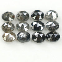 0.91 Ct Natural Loose Diamond, Round Rose Cut Diamond, Black Diamond, Gray Diamond, Salt and Pepper Diamond, Rose Cut Diamond L7993
