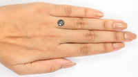 1.60 Ct Natural Loose Diamond, Round Rose Cut Diamond, Black Diamond, Gray Diamond, Salt and Pepper Diamond, Rose Cut Diamond, L519