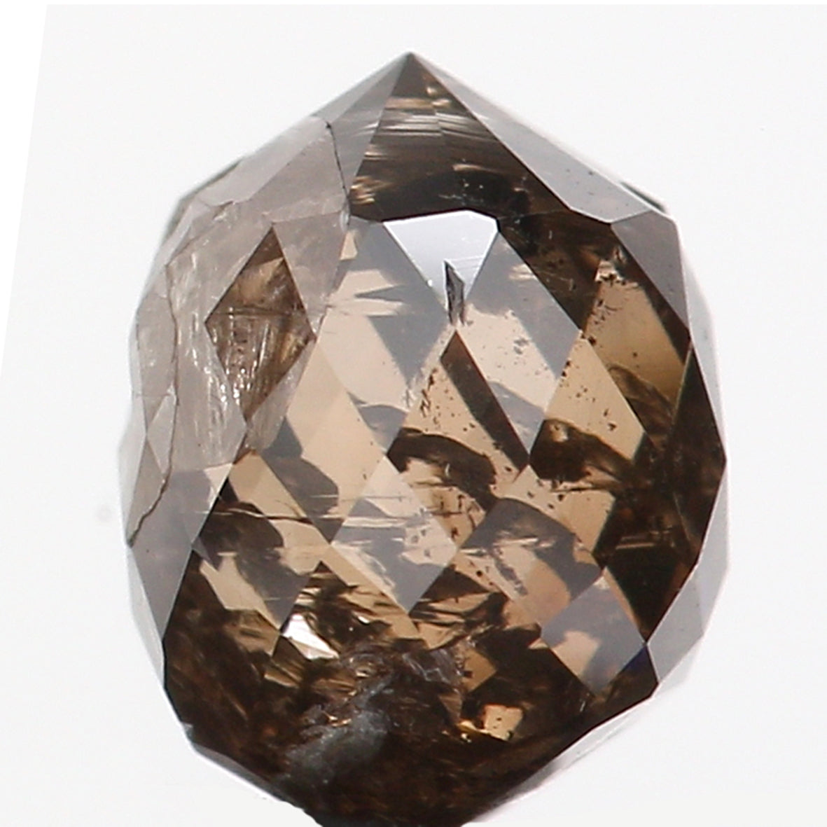 0.72 Ct Natural Loose Briolette Shape Diamond Brown Color Drop Diamond 5.10 MM Natural Loose Brown Color Briolette Rose Cut Diamond LQ9826