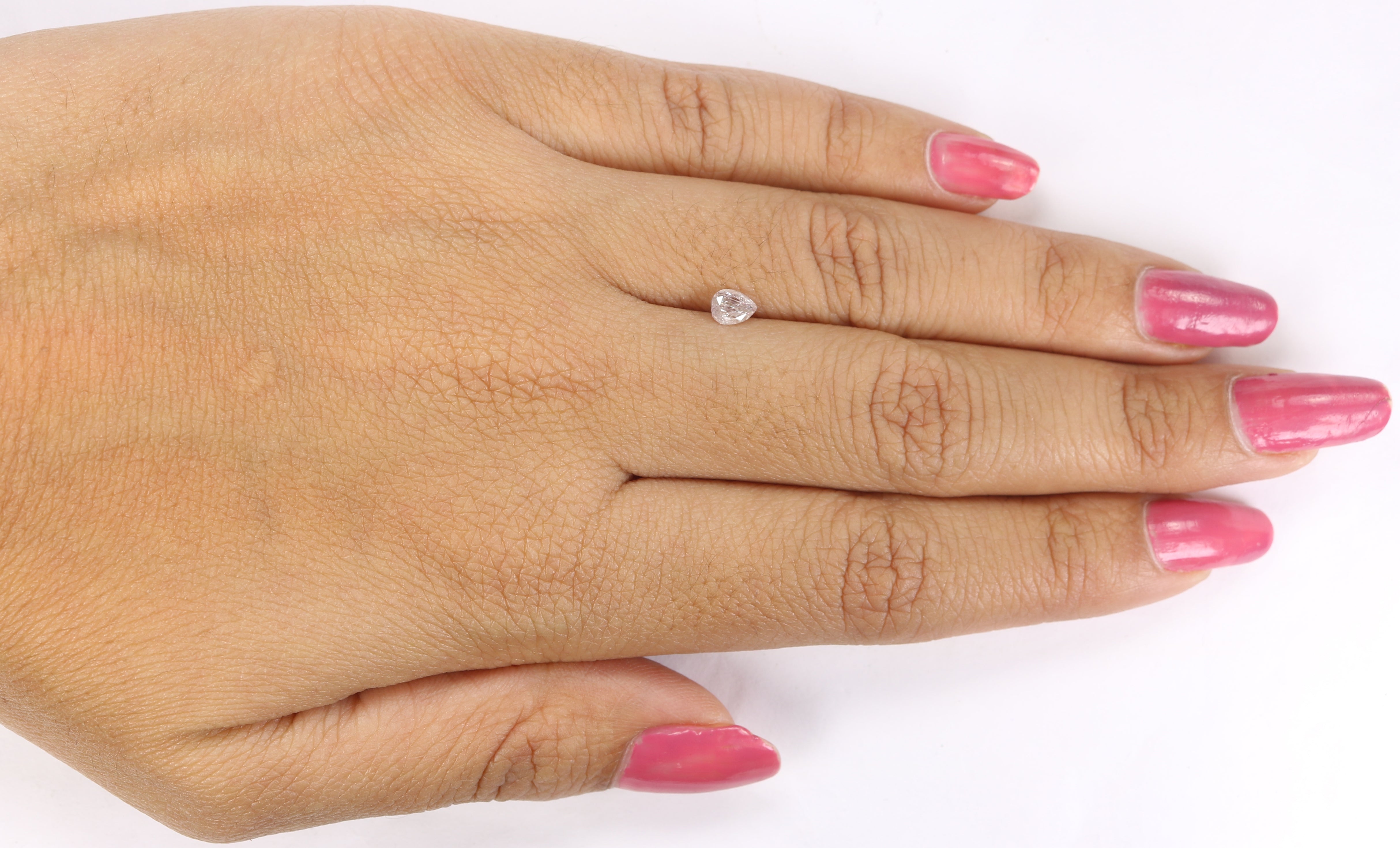 Natural Loose Pear Light pink Color Diamond 0.30 CT 4.90 MM Pear Shape Rose Cut Diamond L1590