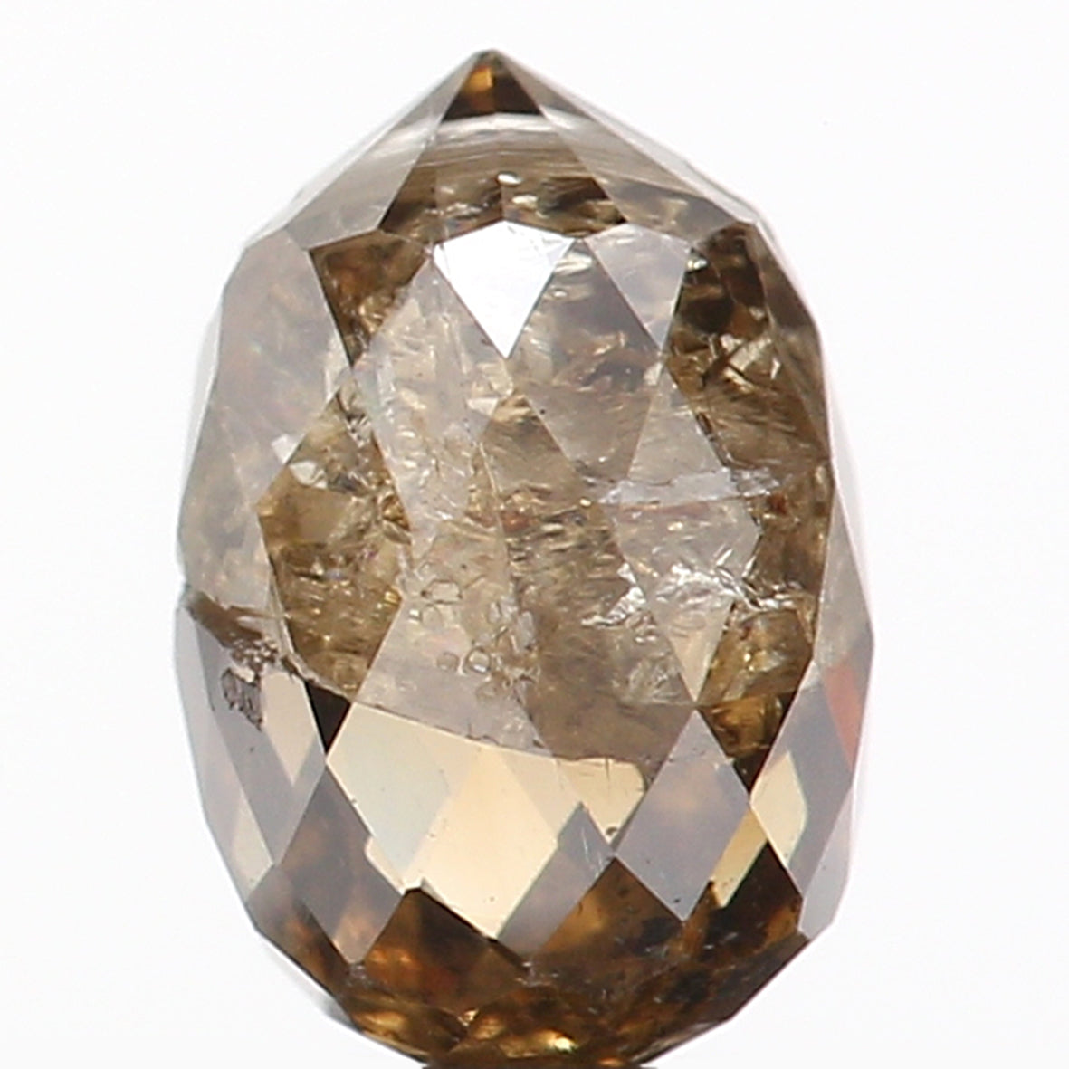 0.75 Ct Natural Loose Briolette Shape Diamond Brown Color Drop Diamond 5.75 MM Natural Loose Brown Color Briolette Rose Cut Diamond LQ9834