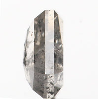 1.11 Ct Natural Loose Diamond Coffin Black Grey Salt And Pepper Color I3 Clarity 6.80 MM KDK2178