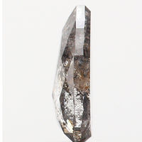 0.79 Ct Natural Loose Diamond, Salt And Pepper Diamond, Pear Cut Diamond, Black Grey Color Diamond, Rose Cut Real Rustic Diamond KDL9511
