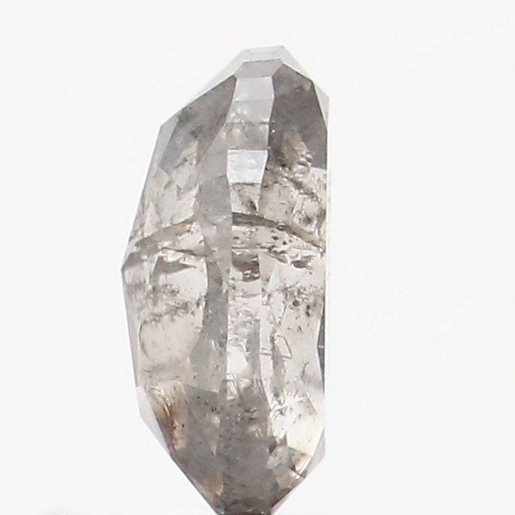 0.63 CT Natural Loose Oval Shape Diamond Salt And Pepper Oval Rose Cut Diamond 6.25 MM Natural Loose Grey Color Oval Rose Cut Diamond QL8937