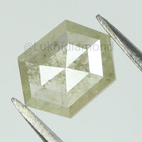 0.75 CT Natural Loose Diamond Hexagon Grey Color I3 Clarity 7.50 MM KDK2097