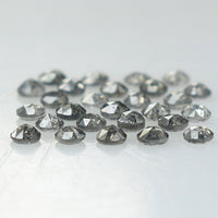1.00 CT Natural Loose Diamond Round Rose Cut Salt And Pepper Black Gray Color I3 Clarity 2.00 MM Q200