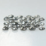 1.00 CT Natural Loose Diamond Round Rose Cut Salt And Pepper Black Gray Color I3 Clarity 2.00 MM Q200