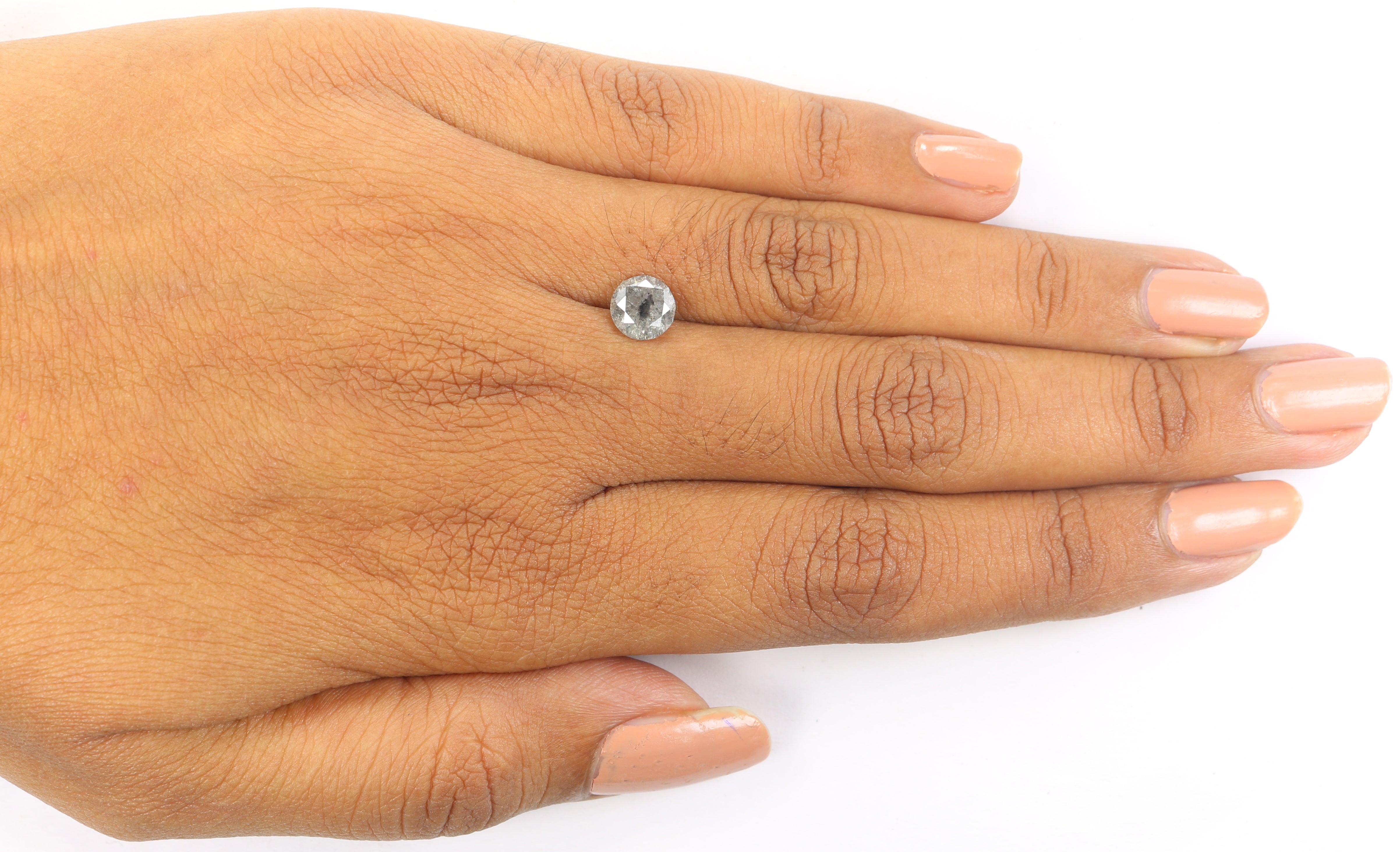 1.17 CT Natural Loose Round Shape Diamond Salt And Pepper Round Cut Diamond 6.40 MM Natural Loose Diamond Round Brilliant Cut Diamond LQ1209