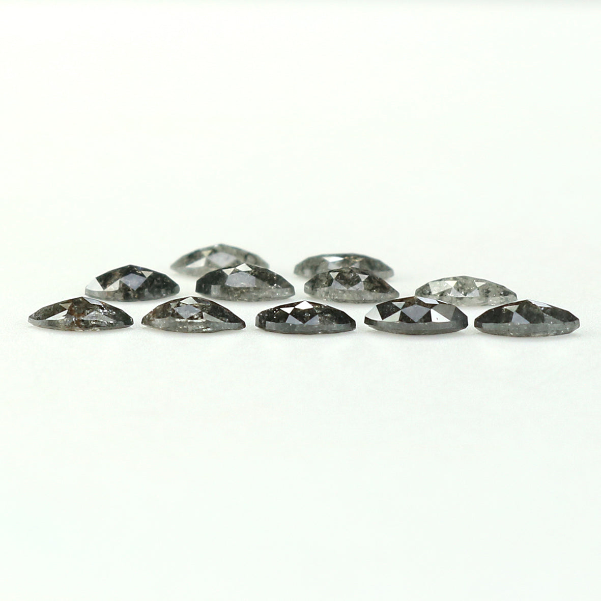 0.99 CT Natural Loose Marquise Shape Diamond Salt And Pepper Marquise Cut Diamond 3.90 MM Black Grey Color Marquise Rose Cut Diamond QL1348