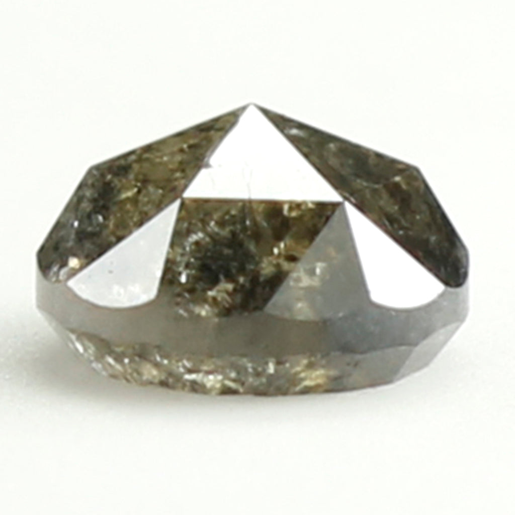 0.53 Ct Natural Loose Round Rose Cut Diamond Black Grey Color Rose Cut Diamond 4.60 MM Natural Loose Salt And Pepper Rose Cut Diamond QL7404