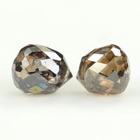 0.77 Ct Natural Loose Diamond, Black Brown Diamond, briolette Diamond, Drop Cut Diamond, Rose Cut Real Rustic Diamond, L9491