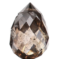 0.93 Ct Natural Loose Diamond, Briolette Diamond, Brown Diamond, Briolette Cut Bead Diamond, Polished Diamond, Faceted Diamond L9850