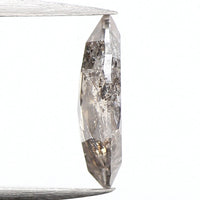 0.54 Ct Natural Loose Diamond, Marquise Diamond, Black Diamond, Gray Diamond, Salt And Pepper, Polished Diamond, Rustic Diamond KDL348