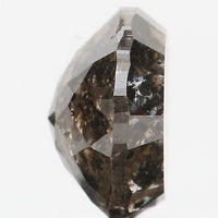 1.60 CT Natural Loose Diamond Round Rose Cut Brown Salt And Pepper Color 7.05 MM KDL9058