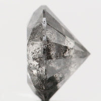 1.38 CT Natural Loose Diamond Round Black Gray Salt And Pepper Color I3 Clarity 6.90 MM KDL9151