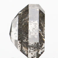 1.18 Ct Natural Loose Diamond Shield Black Grey Salt And Pepper Color I3 Clarity 5.65 MM KDL9002