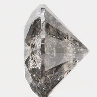 0.77 CT Natural Loose Diamond Round Black Grey Salt And Pepper Color 5.63 MM KDL9333